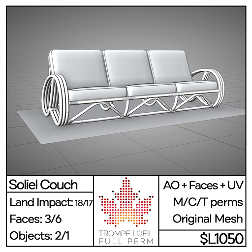 Trompe Loeil Full Perm - Soliel Couch [mesh]