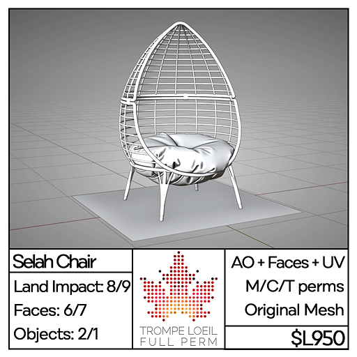 Trompe Loeil Full Perm - Selah Chair [mesh]