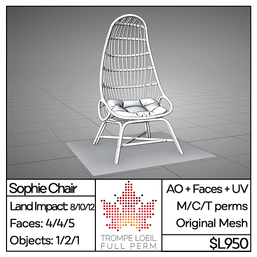 Trompe Loeil Full Perm - Sophie Chair [mesh]
