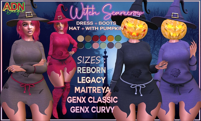 ADN Witch Scarecrow (all sizes)