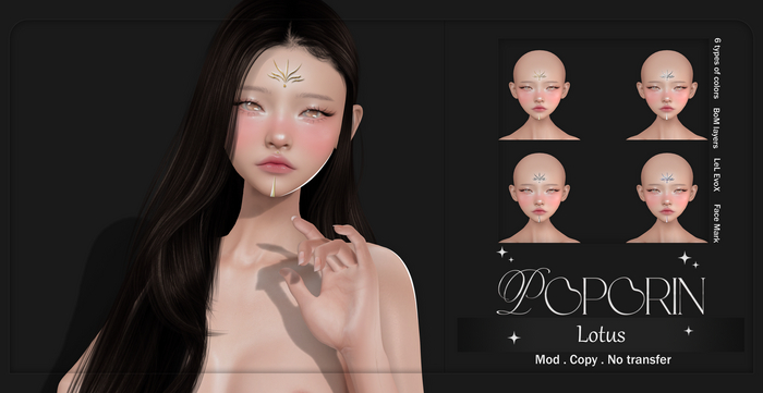 POPORIN. Lotus face paint. lel evox.