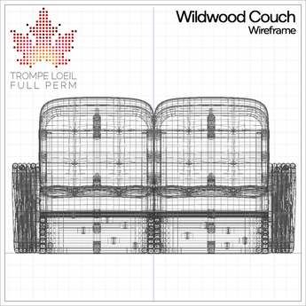 Second Life Marketplace - Trompe Loeil Full Perm - Wildwood Couch [mesh]
