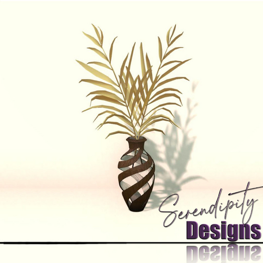 Serendipity Designs - Tahoe LR Vase w/ dried leaves