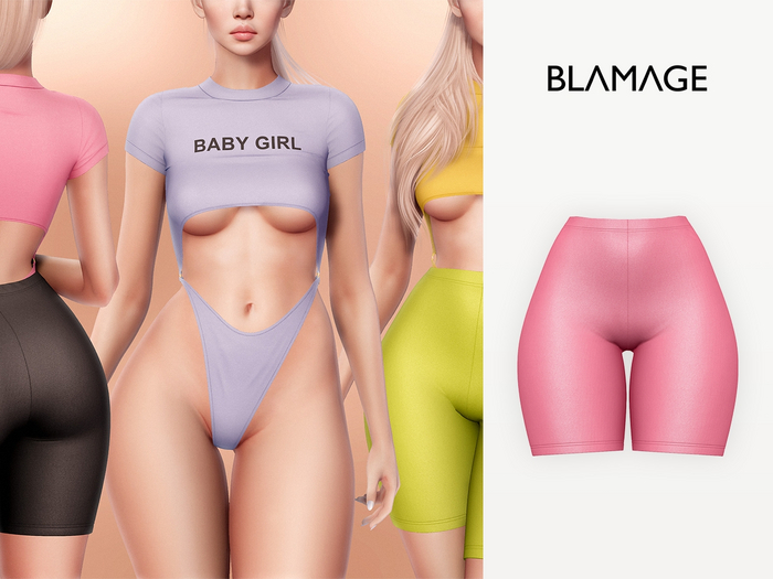 Blamage - Baby Girl Biker Shorts - Light Pink