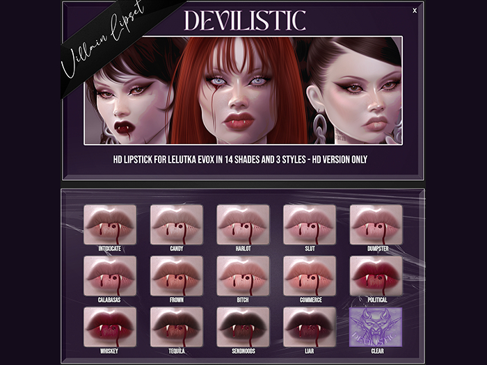 Devilistic - Villain Lipset + Blood