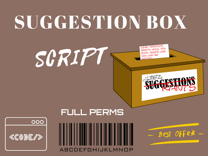 Second Life Marketplace - Suggestion Box Script