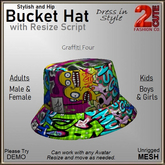 Bucket Hat [2cute] Graffiti Four