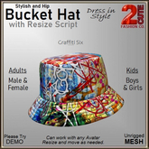 Bucket Hat [2cute] Graffiti Six
