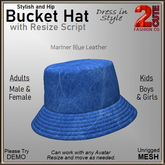 Bucket Hat [2cute] Mariner Blue Leather