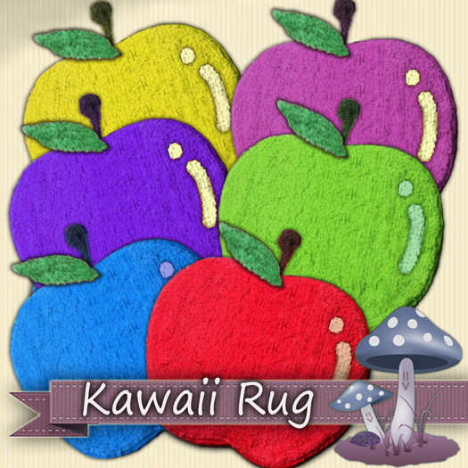 Kawaii Rug Apple