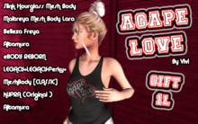 Tank top Rhinestone Agape Love-Vivi GIFT