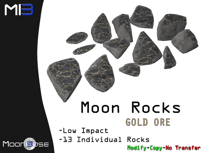 [MB3] Moon Rocks - Gold Ore
