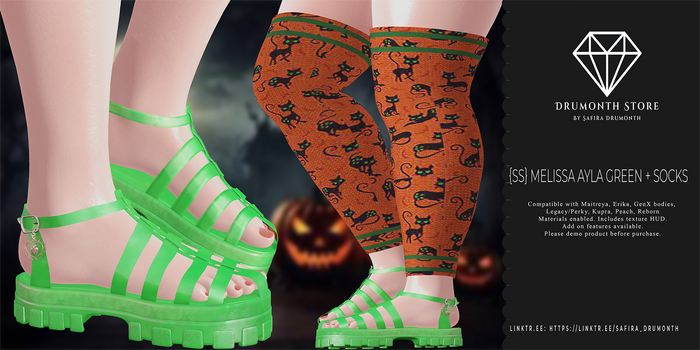 {SS}MELISSA AYLA GREEN + SOCKS
