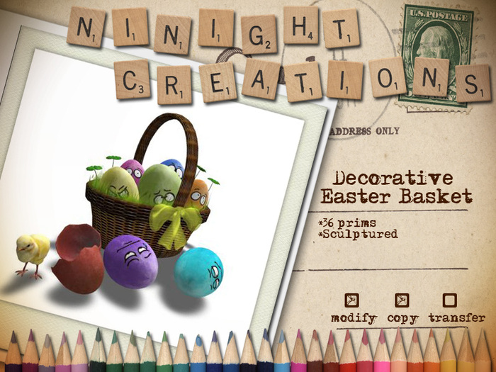 NN Decorative Easter Basket