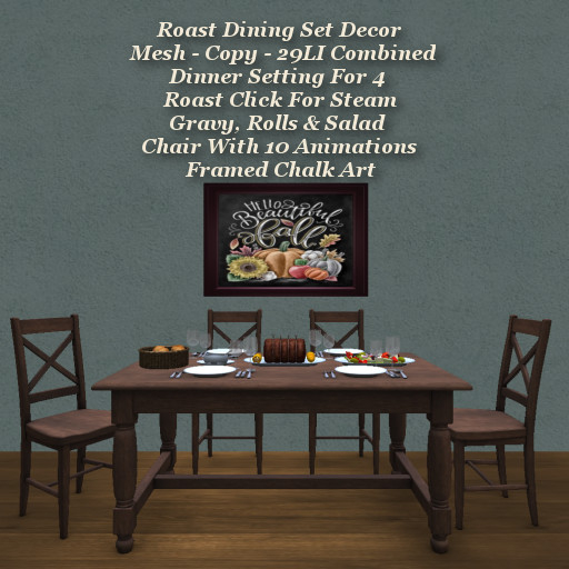 Roast Dining Set Decor
