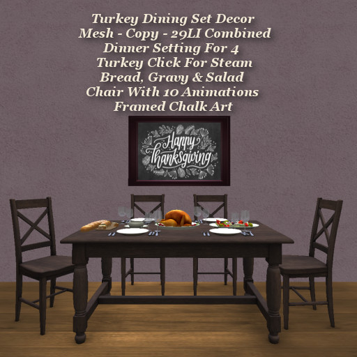 Turkey Dining Set Decor