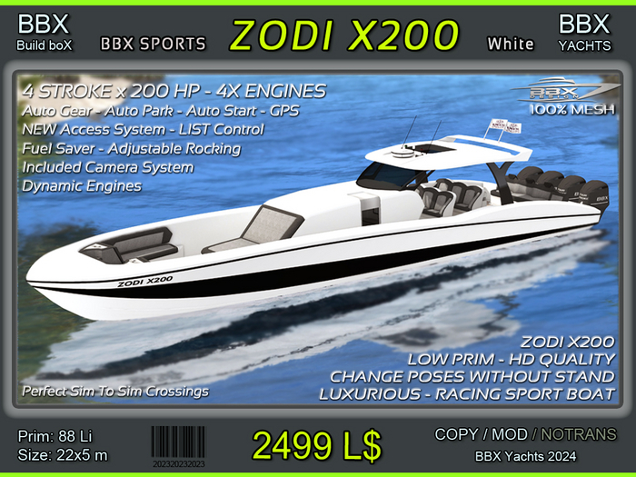 Boat - Zodi x200 - New