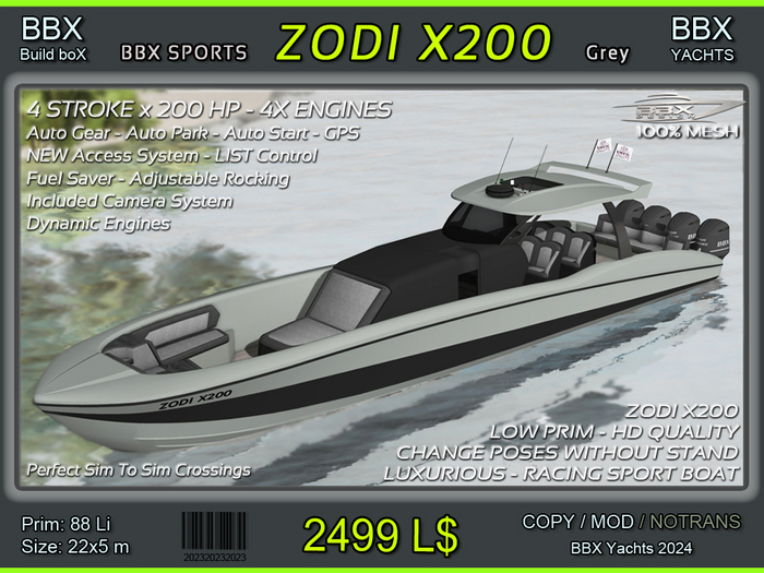 Boat - Zodi x200 - New