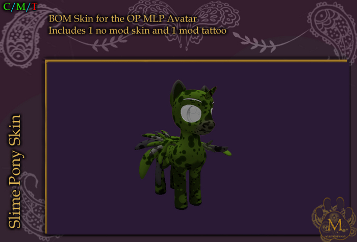 *M* Open Pony skin slime pony Unpacker