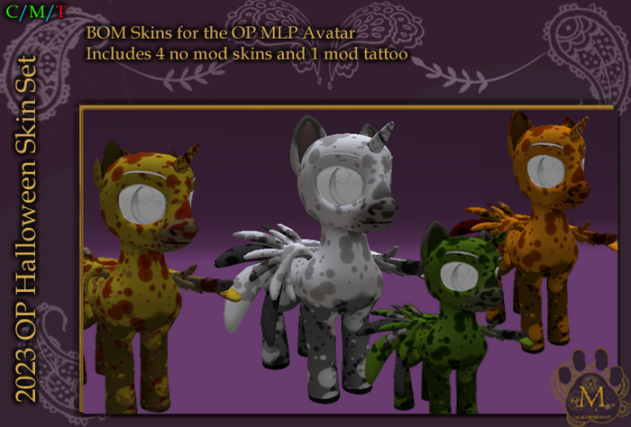 *M* Open Pony skin 2023 halloween set pony Unpacker
