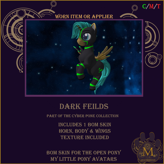 *M* dark feilds cyber pony Open Pony MLP BOM Skin