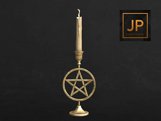 04. [IK] Divination Set - Pentacle Candle - COMMON