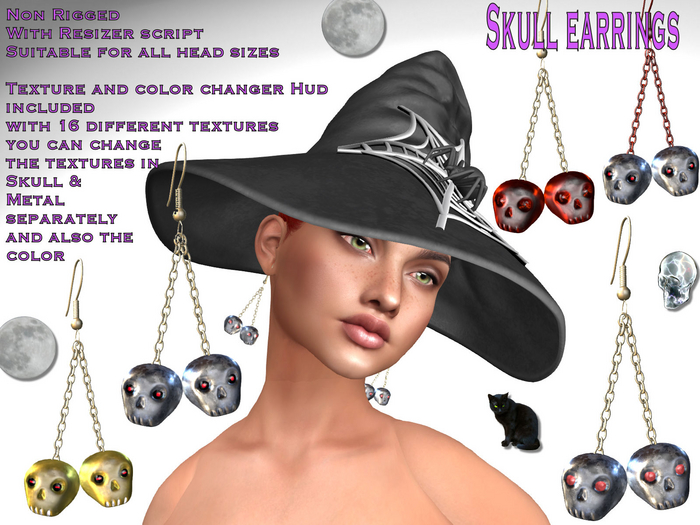 Skull earrings