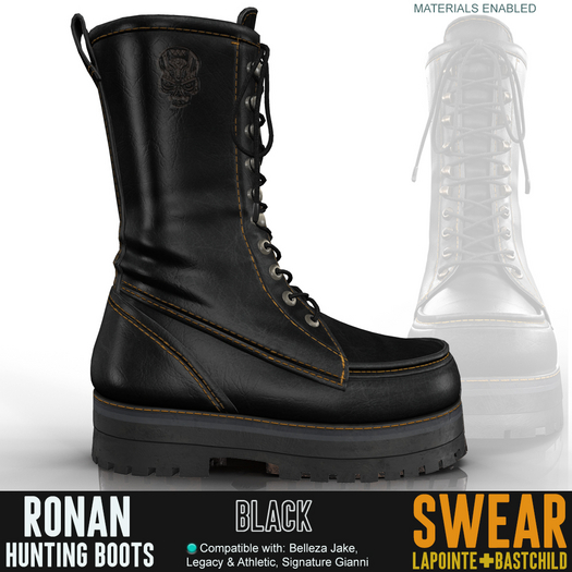 Leather Boots Ronan BLACK