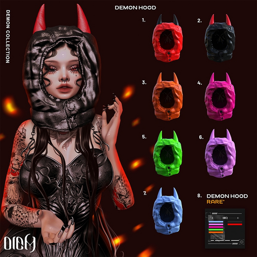 DIEM. Demon Hood FULL SET + RARE