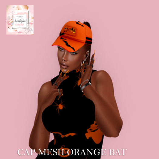 "n'Click style" CAP MESH ORANGE BAT 