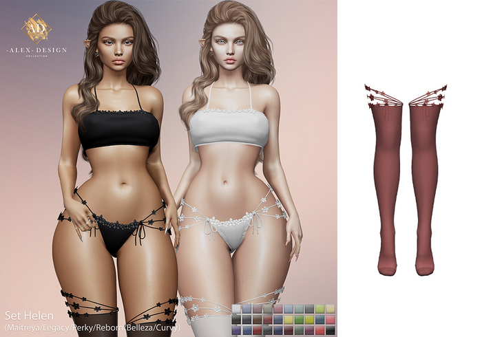 -ALEX- Stockings Helen Red
