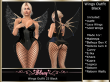 *BSASSY* WING 23 OUTFIT BLACK
