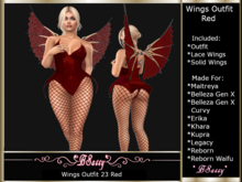 *BSASSY* WING 23 OUTFIT RED