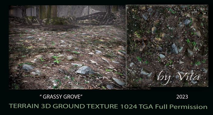 Vita's 3D Ground Texture - GRASSY GROVE  2023