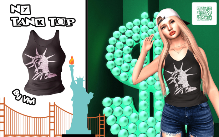 Tank top Rhinestone NY-Vivi