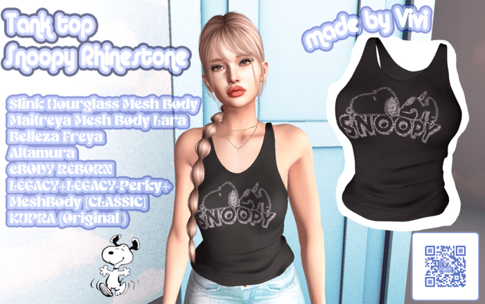 Tank top Snoopy Rhinestone -Vivi