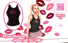 Tank top Rhinestones Deadly Kiss -Vivi