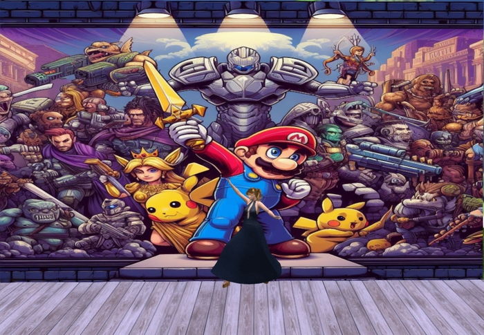 Mural backdrop - Mega Brawl Allies (Boxed)