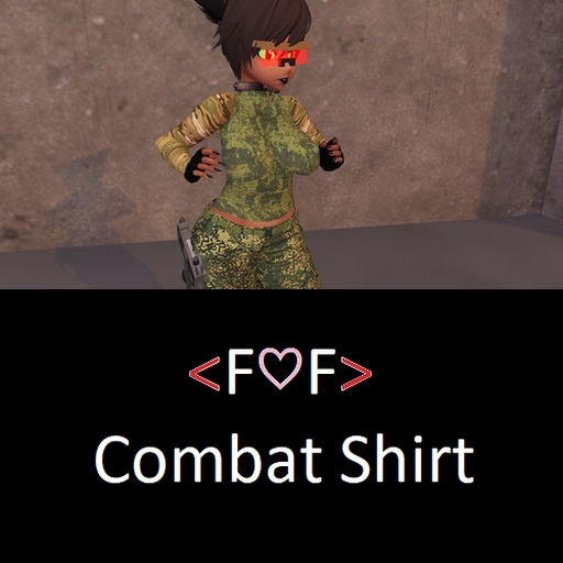 <F♡F> Tactical Combat Shirt | Mixed Camo Top [B] Unisex ♀♂⚥