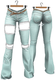 RIOT / Basil Distressed Jeans - Green64