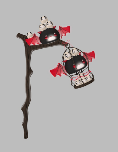 * My Bat Friend * Stick On back Red