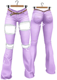RIOT / Basil Distressed Jeans - Pastel6 Purple