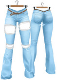 RIOT / Basil Distressed Jeans - Pastel5 Blue