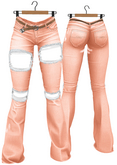 RIOT / Basil Distressed Jeans - Pastel2 Peach