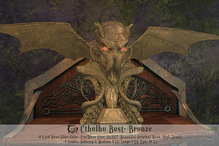 Cthulhu Bust Set- Bronze