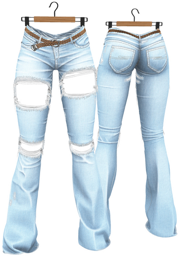 RIOT / Basil Distressed Jeans - Blue72