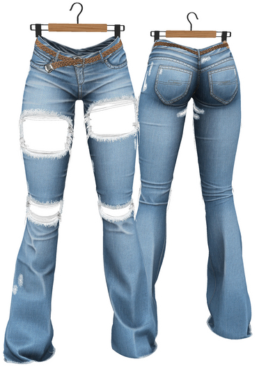 RIOT / Basil Distressed Jeans - Blue58