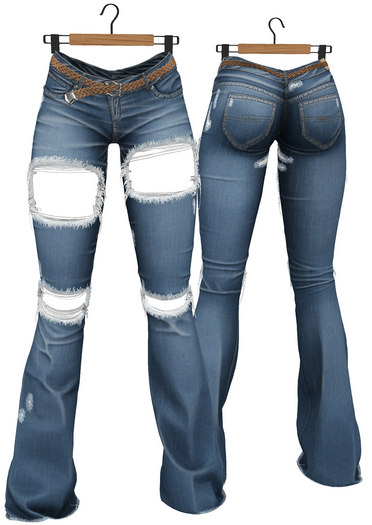 RIOT / Basil Distressed Jeans - Blue42