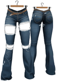 RIOT / Basil Distressed Jeans - Blue34