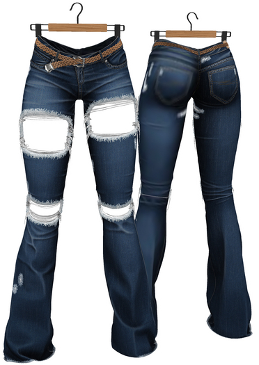 RIOT / Basil Distressed Jeans - Blue17s